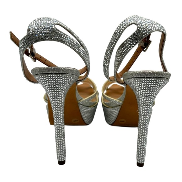 Jessica Simpson Women's Silver Metallic Oluina Platform Pumps Size 8 - Picture 10 of 13